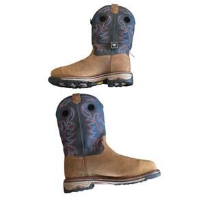 Dan Post Saddlebred Steel Toe Western Work Boots Mens 11.5 W Wide Brown NWT New
